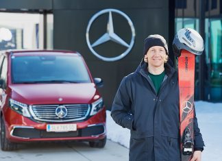 Abenteuer auf vier Rädern Mercedes-EQ geht zusammen mit Freeskiern auf Reisen