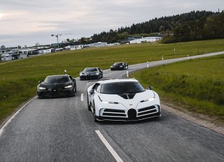 Bugatti mit der exklusivsten Erprobungsflotte der Welt am Nürburgring